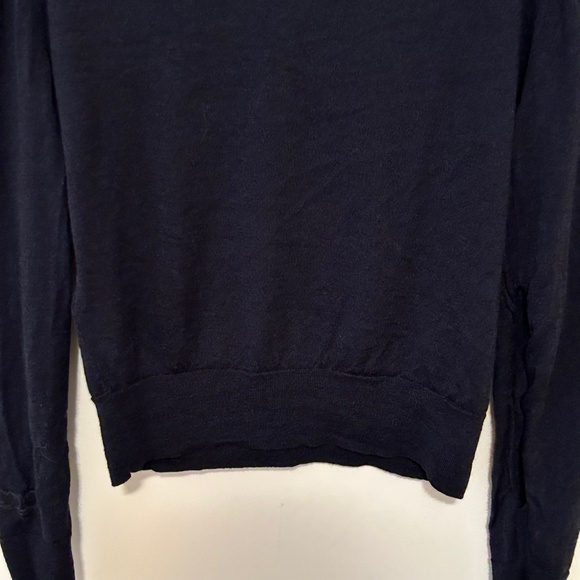 Zadig & Voltaire 100% Merino Wool Navy Blue Emmy Cutout Sweater - Picture 12 of 16